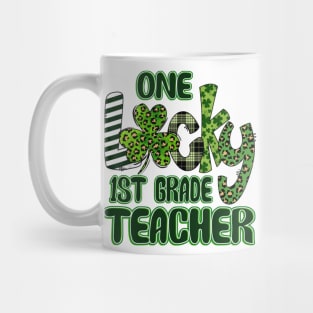 One Lucky 1st Grade Teacher Shamrock Mug